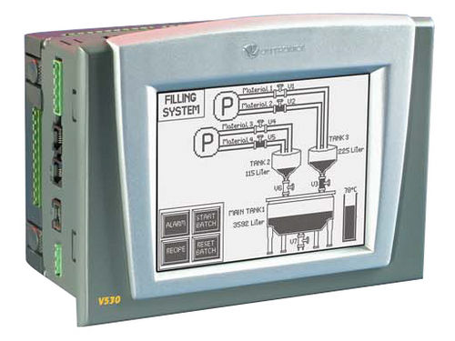 PLC di bordo - 5.7", 320 x 240 pixels, RS232, RS485 | Vision530™ - Unitronics - con I/O integrati / Ethernet TCP/IP / per bus di campo