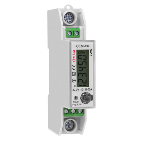 Contatore di energia elettrica monofase - CEM-C6 - CIRCUTOR - su guida DIN