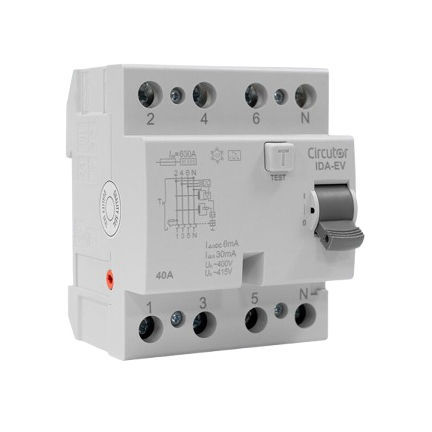 Interruttore differenziale differenziale - IDA-EV-40-30 - CIRCUTOR - manuale / su guida DIN