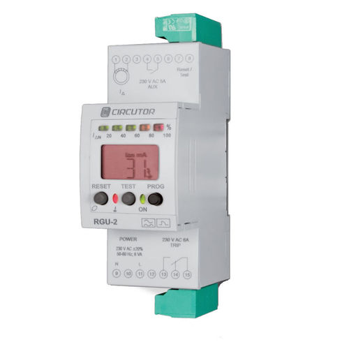 Relè di sorveglianza con dispersione a terra - RGU2 series - CIRCUTOR - AC / su guida DIN / IEC