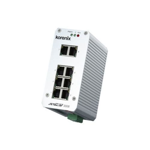 Switch Ethernet non gestibile - JetNet 3008 - Beijer Electronics - 8 porte / 10/100BaseT(X) / su guida DIN