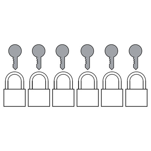 Lucchetto in acciaio inossidabile - KEYED TO DIFFER - CASTELL SAFETY INTERNATIONAL