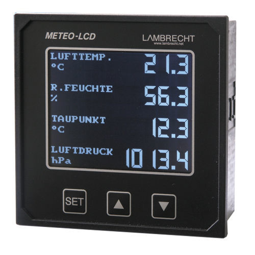 Indicatore di temperatura - METEO-LCD-IND - Wilh. LAMBRECHT GmbH - di pressione / di velocità del vento / di umidità