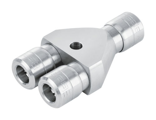 Raccordo a Y - 975  - EISELE GmbH - pneumatico / push-in / in acciaio inossidabile