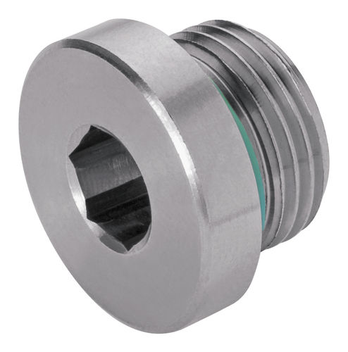 Tappo rotondo - 1123  - EISELE GmbH - a testa esagonale / filettato / in acciaio inossidabile