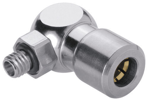 Raccordo pneumatico - 687  - EISELE GmbH - ad avvitamento / a gomito / in ottone nichelato