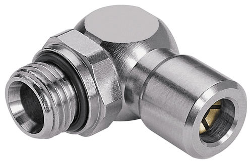 Raccordo ad avvitamento - 686  - EISELE GmbH - ad angolo retto / in ottone nichelato / maschio-femmina