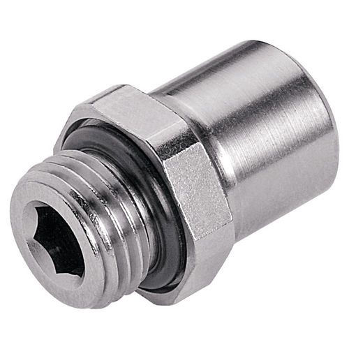 Raccordo pneumatico - 628  - EISELE GmbH - ad avvitamento / push-in / in ottone nichelato