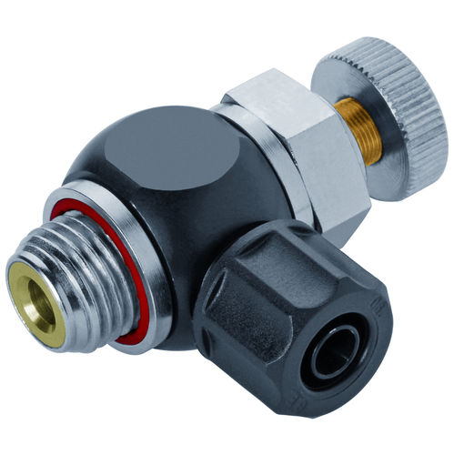 Raccordo pneumatico - EISELE GmbH - filettato / a gomito / in ottone nichelato