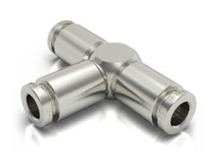 Raccordo per vuoto - 878-6600 - EISELE GmbH - ad avvitamento / a T / in ottone nichelato