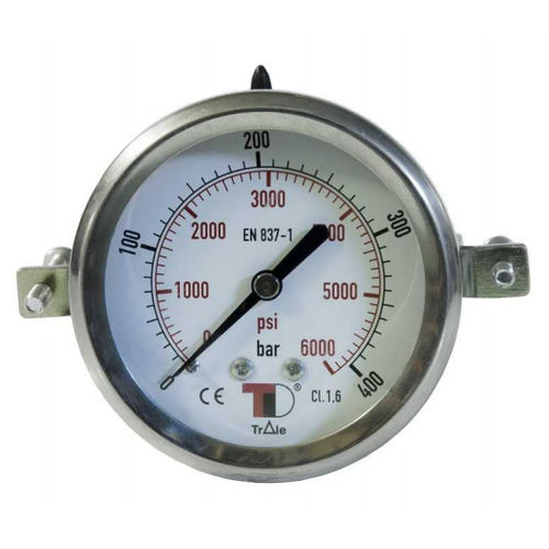 Manometro con quadrante - MFI6304 series - Dicsa - in acciaio inossidabile / a capsula / per aria