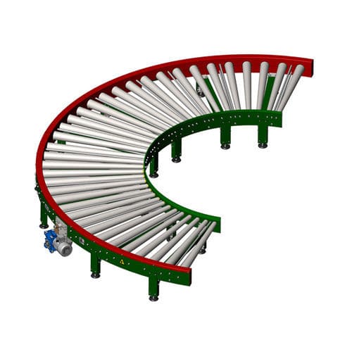 Trasportatore a rulli - CRMP series - FERGACOM CONVEYOR S.L. - a coclea / a rulli conici / curvo