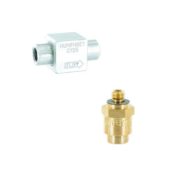 Valvola di ritegno a fungo - Check Valves - Humphrey Products - in miniatura / di arresto / in ottone
