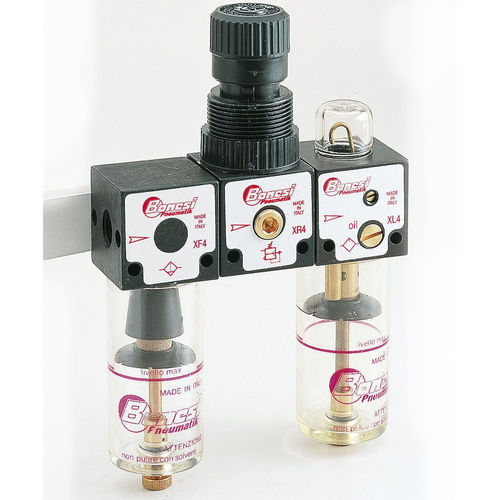 Filtro regolatore lubrificatore per aria - XFRL series - Bonesi Pneumatik s.r.l. - in policarbonato / modulare