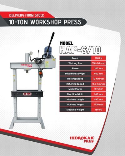 Pressa idraulica - HAP-S - HIDROKAR PRES INDUSTRY AND TRADE CO. - a compressione / per smontaggio / di rivettatura