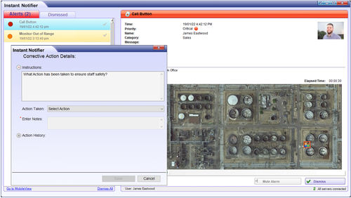 Software di gestione di asset - Instant Notifier  - Extronics Ltd - di gestione delle operations / per circuiti di videosorveglianza / di gestione del personale