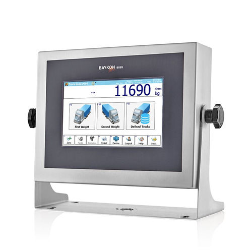 Terminale di pesatura display LCD - BX65 - BAYKON Industrial Weighing Systems - con touch screen / benchtop / a parete