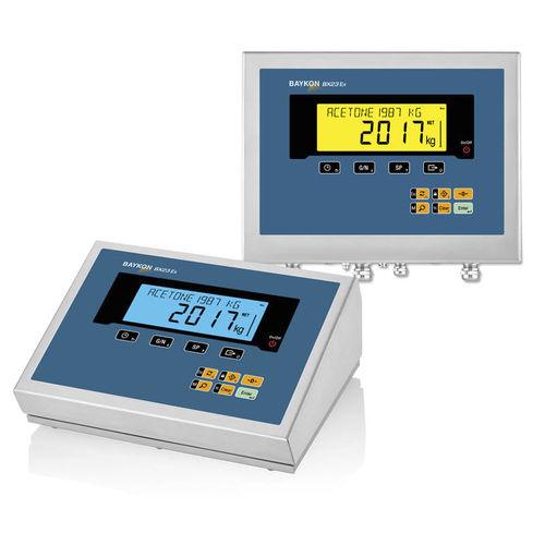 Indicatore di peso display LCD - BX23 EX2/22 - BAYKON Industrial Weighing Systems - benchtop / a parete / antideflagrante