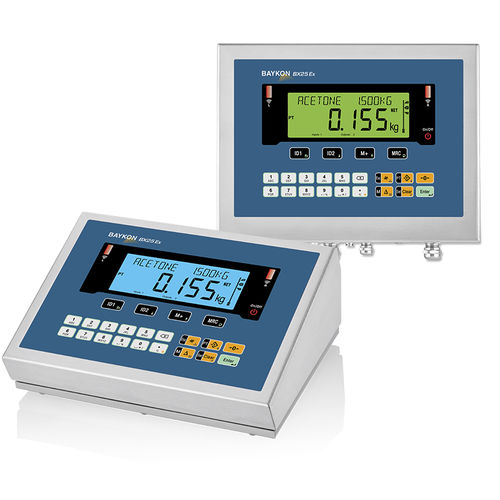 Indicatore di peso display LCD -  BX25 EX2/22 - BAYKON Industrial Weighing Systems - benchtop / a parete / antideflagrante