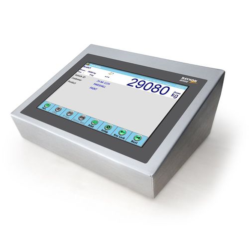 Terminale di pesatura display LCD - BX66 - BAYKON Industrial Weighing Systems - con touch screen / benchtop / a parete