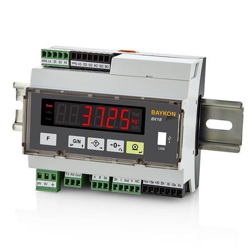 Indicatore di peso con display LED - BX18 - BAYKON Industrial Weighing Systems - su guida DIN / a prova di polvere / per ambienti difficili