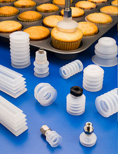 Ventosa a soffietto - BP series - ANVER Vacuum System Specialists - rettangolare / arrotondata / in silicone