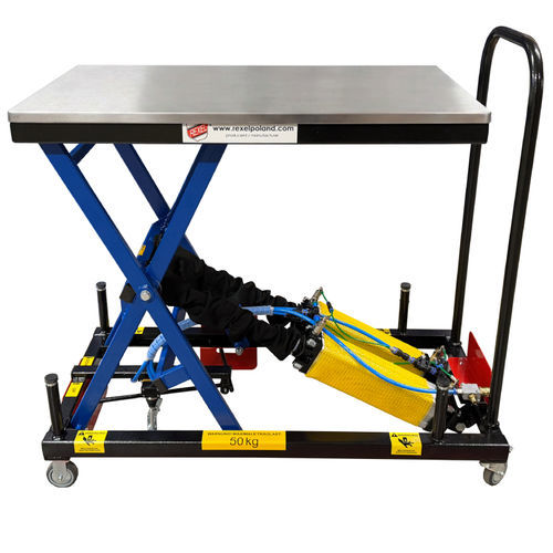 Tavola elevatrice a forbice - ST-8 - REXEL - pneumatica / mobile / avvolgibile