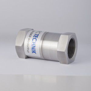 Valvola di ritegno a sfera - LCV34 - FCTechnik - Gas Control Systems - flox[on] MFC - per gas / per alte temperature / in acciaio inossidabile