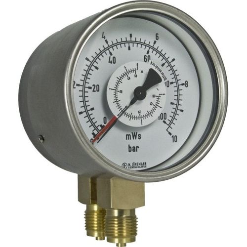 Manometro differenziale - DR10 series - Manfred Jünemann Mess- und Regeltechnik GmbH - con quadrante / in ottone / in acciaio inossidabile