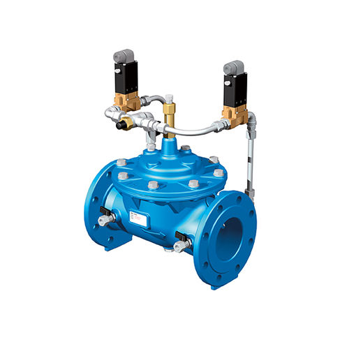 Valvola a membrana - K4 HYDROSTAB - Belgicast - con attuatore elettrico / di controllo / regolatore di flusso
