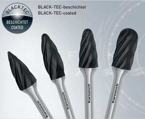 Fresa a codolo - Black Tec  - Karnasch Professional Tools GmbH - carburo solido / di sbavatura / rivestita
