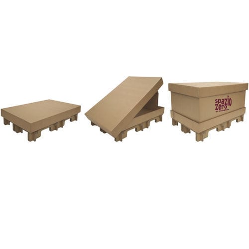 Cassa-pallet in cartone - SPAZIO ZERO - TELOS SRLS - con coperchio / riutilizzabile