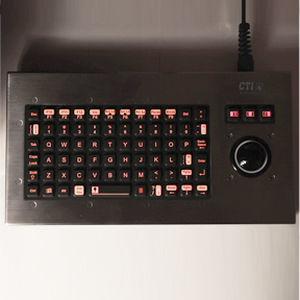 Tastiera da ufficio - KIT6000-Bx series - CTI Electronics Corporation - a tasti meccanici / 101-104 tasti / con trackball