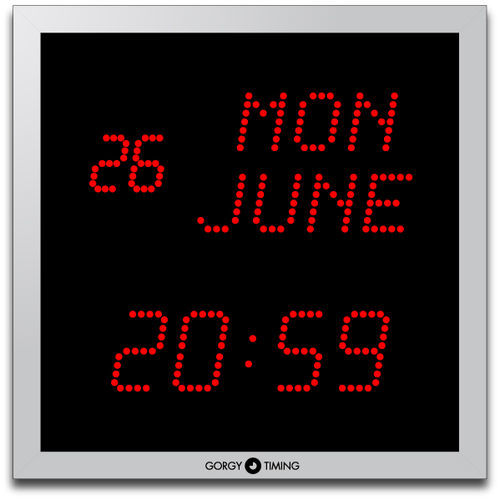 Orologio da interno - LEDICA® ALPHA CARREE REVERSO 7.M - GORGY TIMING - digitale / LED / sincronizzato