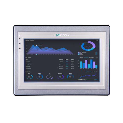 HMI con touch screen - PI3070i-A  - Wecon Technology Co.Ltd - ad incastro / 800 x 480 / con retroilluminazione a LED
