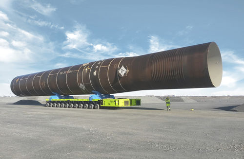 Rimorchio a pianale - SPMT series - SCHEUERLE Fahrzeugfabrik GmbH - per centrale eolica / più di 6 assi / trainato
