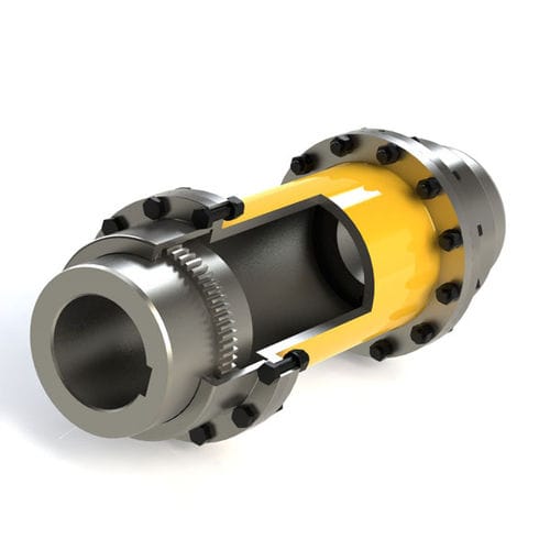 Giunto a ingranaggi - GAT1-11 - ZHENJIANG SUODA COUPLING CO.,LTD. - con albero oscillante / a mozzo inverso / con flangia