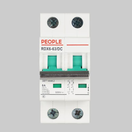 Interruttore magnetotermico - RDX6-63DC  - PEOPLE ELE. APPLIANCE GROUP CO., LTD. - DC / per sovraccarichi / contro i cortocircuiti