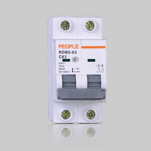 Interruttore automatico AC - RDB5-63 Series - PEOPLE ELE. APPLIANCE GROUP CO., LTD. - contro i cortocircuiti / modulare / a riarmo manuale