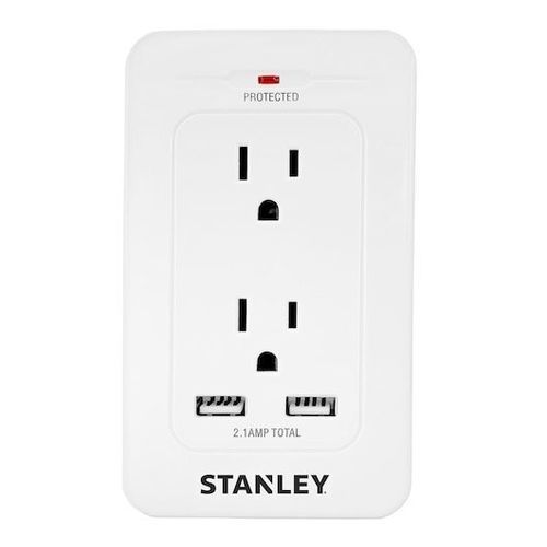 Multipresa limitatore di sovratensione - SurgePro USB - Stanley Tools - con spia luminosa / USB / 2 prese