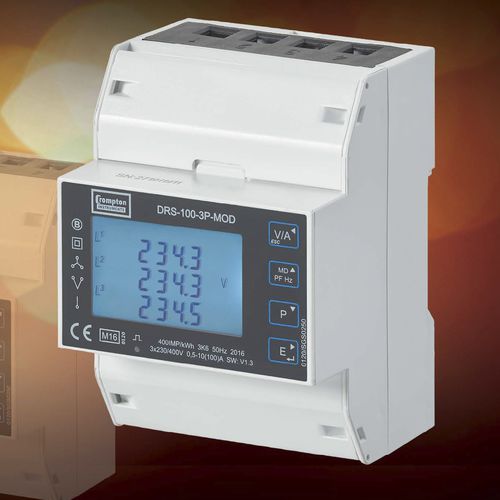 Contatore di energia elettrica trifase - DRS-100-3P  - Crompton Instruments - su guida DIN / multifunzione