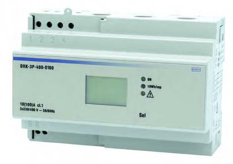 Contatore di energia elettrica trifase - DRK-3P-400-D100 - Crompton Instruments - su guida DIN / 50 Hz / 60 Hz