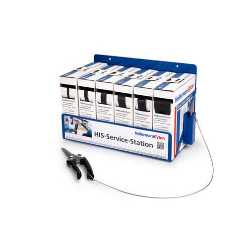 Distributore per etichette - HIS-Service-Station-PO-X-BU - HellermannTyton - di tubi / manuale / da parete