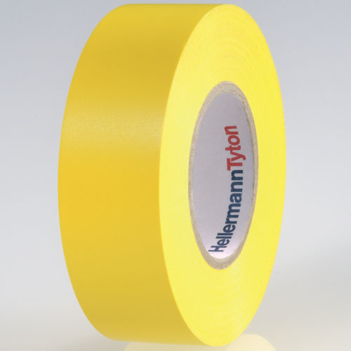 Nastro adesivo isolante - HTAPE-FLEX15-25x25-PVC-YE - HellermannTyton - in PVC / resistente all'acqua / per tubazioni