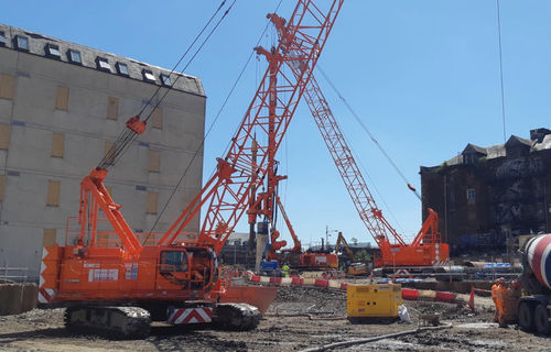 Gru cingolata - CKE800G-3 - Kobelco Construction Machinery Europe B.V. - con braccio / per cantiere / di sollevamento
