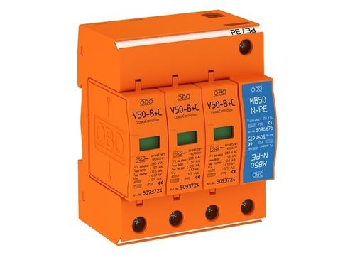 Limitatore di sovratensione di tipo 1 - V 50-B series  - OBO Bettermann - su guida DIN