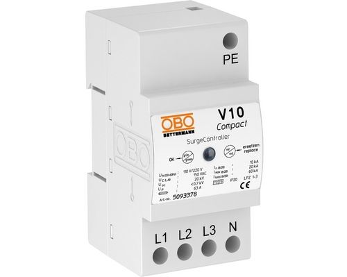 Limitatore di sovratensione di tipo 2 - V10 series    - OBO Bettermann - compatto / su guida DIN