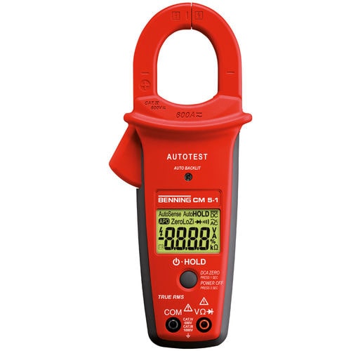 Multimetro a pinza digitale - CM 5-1 - Benning - portatile / 1000 V / 600 V