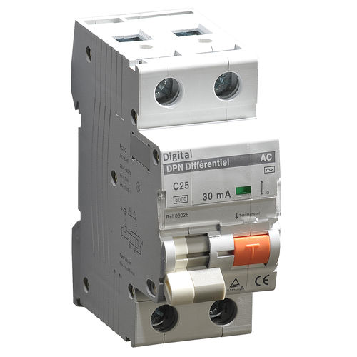 Interruttore automatico differenziale - DIGITAL ELECTRIC - magnetotermici / AC / su guida DIN