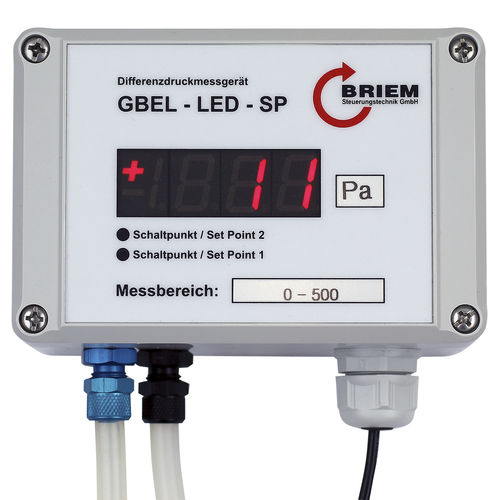 Trasmettitore di pressione differenziale - GBEL-LED-SP - BRIEM Steuerungstechnik GmbH - analogico / da parete / con display